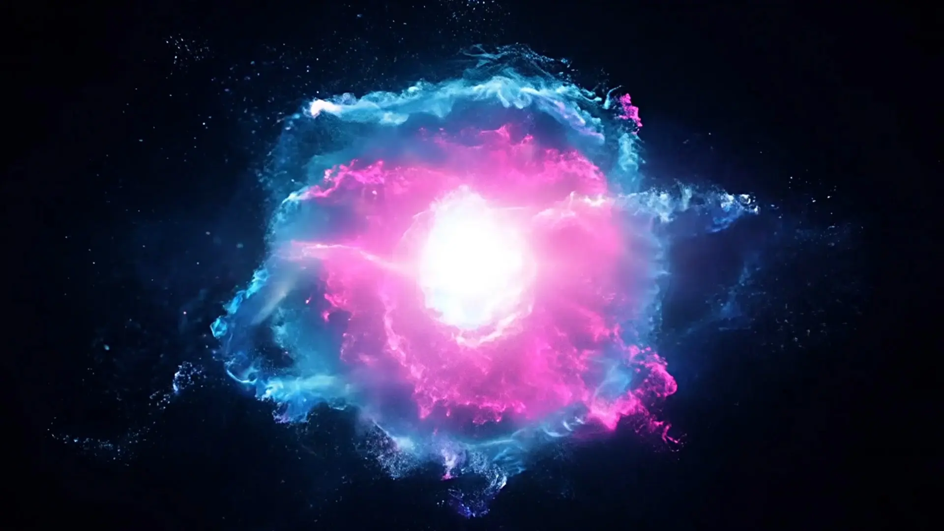 Pink and Blue Nebula Explosion Overlay for Tech Intro Projects